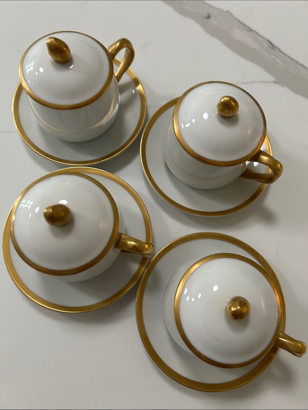 Fitz and Floyd Set of 4-“Palais” Pot de Creme - Picture 2 of 4